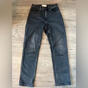 Everlane The Cheeky Straight Jean Size 25 Ankle In Washed Black EUC